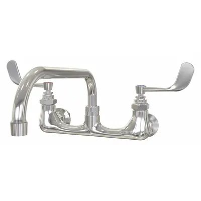 SANI-LAV Low Arc Service Sink Faucet: Wall, Centerset, Cast Brass, Chrome - Widespread Utility Faucets