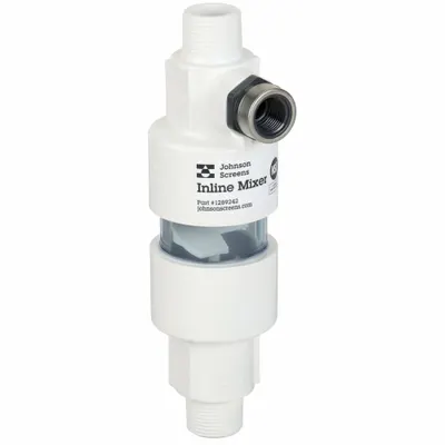 PULSAFEEDER Static Inline Mixer: PVC, 25 gpm Chemical Connection Size - In-Line Mixers for Chemical Metering Pumps