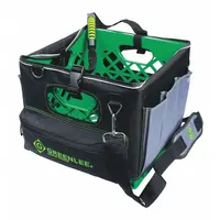 GREENLEE Tool Bag: 13 in W x 13 in D x 11 in H, Black, Polyester, 11 Pockets, 11 Inside Pockets (MPN 0158-28)