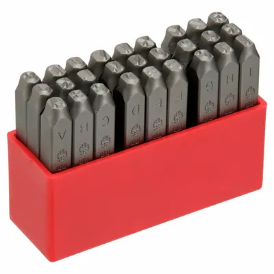OEM Hand Stamp Kit: Ampersand (&)/A thru Z - Heavy-Duty Sharp-Face Hand Stamps