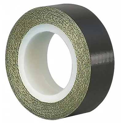 TAPECASE Cloth Tape: 1 in Wd, 5 yd Lg, 5 mil Thick, Silicone, Polyethylene Coated Cloth - PTFE Slick Surface Tape