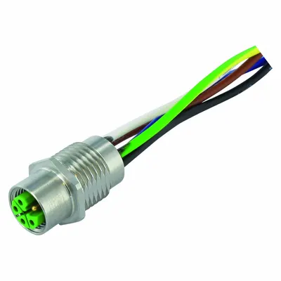 MURRELEKTRONIK M12 Female Front Mounting Receptacle - M12 Receptacles for Power Applications