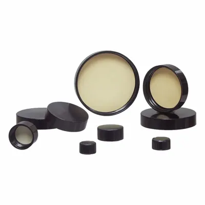 QORPAK Lab Bottle Caps: 33 mm Dia, Black, Phenolic, Rubber, Autoclavable, 2,300 Closures Included - Screw On Caps