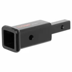 This hitch receiver tube adapter is used to convert receiver tube sizes on trailer hitches, allowing a secure fit for various hitch accessories. With a 2-inch overall width and 6 1/4-inch overall length, it provides a simple size-adjustment solution for fleet and vehicle maintenance applications.