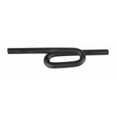 Replacement cable guide for Dayton electric wire rope hoists. Compatible with model 4GU72. Guides wire rope onto the drum to ensure proper spooling and reduce rope wear during lifting operations.