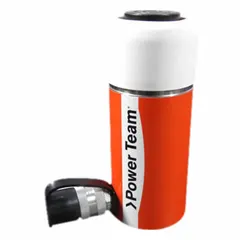 Single-acting hydraulic ram with 10 ton nominal capacity and 1 in nominal stroke length. Used for lifting, pressing, and positioning in industrial maintenance, manufacturing, and construction applications where controlled force is required in confined spaces.