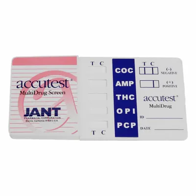 ACCUTEST Urine Drug Test Kit: 25 Tests, AMP/BAR/BZO/COC/MDMA/MET/MTD/OPI/PCP/THC - Drug Testing Kits