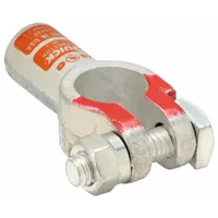 QUICKCABLE Battery Terminal: Straight, Crimp, 2/0 ga, Orange Color, Positive, Copper/Tin (MPN 4020-525-001P)