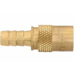 Brass coupling body from the Moldmate Series, designed for quick, leak-free connection and disconnection of hydraulic lines. Suitable for applications requiring frequent line changes, such as mold cooling, die casting, and plastic injection molding. Max flow rate 11.36 lpm.
