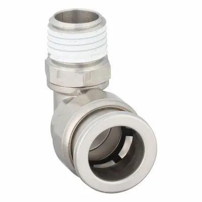 SMC KQG2L13-N02S Stainless Steel Push-to-Connect x MNPT Elbow Fitting - Stainless Steel Tube Fittings