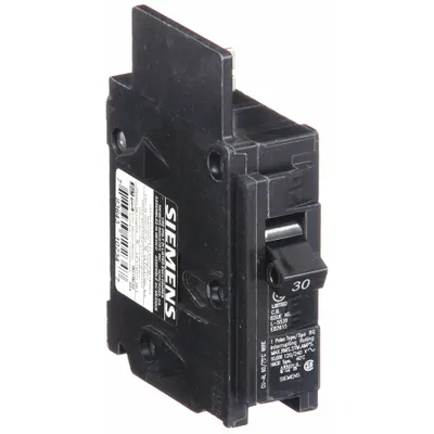 SIEMENS Miniature Circuit Breaker: 30 A Amps, 120V AC, 1 Poles - BQ & BQH Series, Bolt-On Siemens Miniature Circuit Breakers