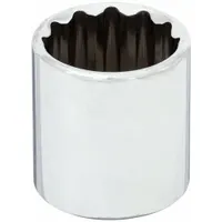 WESTWARD Socket: SAE, 3/8 in Drive Size, 13/16 in Socket Size, 12-Point, Std, Chrome, Socket