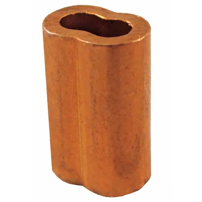 LOOS Wire Rope Oval Sleeve: Oval Sleeve, Swage, 1/32 in Compatible Rope Dia - Oval Sleeves