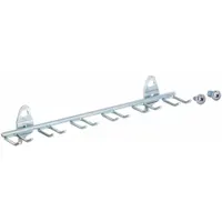 TRITON PRODUCTS Multi-Prong Tool Holder: 1/4 in_1/8 in Peg Hole, Screw-In, Surface, Silver, 5 PK (MPN 76660)