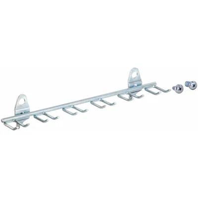 TRITON PRODUCTS Multi-Prong Tool Holder: 1/4 in_1/8 in Peg Hole, Screw-In, Surface, Silver - Pronged Toolholders for Round-Hole Pegboard