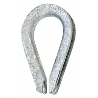 CROSBY Wire Rope Thimble: 3/16 in Compatible Rope Dia, Galvanized Steel/Stainless Steel, Steel (MPN 1037274)