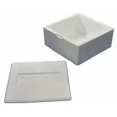 This set of three white Styrofoam containers is designed for temperature-sensitive shipments. Each container features a 0.75-inch insert wall thickness to help maintain stable internal temperatures during transit. Suitable for packaging and shipping applications requiring thermal insulation.