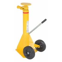 This ratchet-operated trailer-stabilizing jack provides secure support for heavy trailers during loading, unloading, or parking. With a rectangular design, a minimum lift height of 39 inches, and a maximum lifting capacity of 50,000 lb, it is suited for industrial, agricultural, and logistics applications requiring level and stable support.