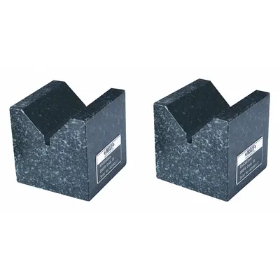 INSIZE Granite V-Block Set: Granite V-Block Set, Pr V-Block, 2 13/16 in x 2 in x 2 13/16 in - Granite V-Block Pairs