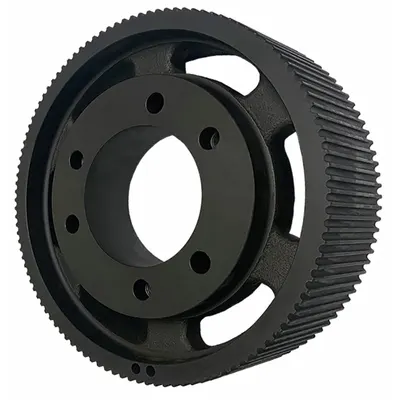 OEM QD112-8M-85-F HTD Section QD Bushed Timing Pulley, 112 Teeth, Black Oxide - HTD Section QD Bushed Timing Pulleys