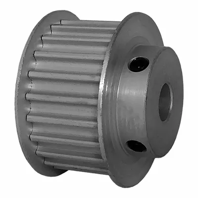 Dayton Timing Pulley: Curvilinear, Fixed, For 15 mm Belt Wd, 22 Teeth, 5 mm Pitch - HTD Section Fixed-Bore Timing Pulleys with Hub