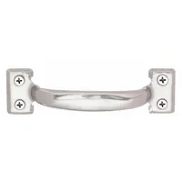 MONROE PMP Pull Handle: Unthreaded Holes, Stainless Steel, Silver, #8 Screw Size, 0.38 in (MPN PH-0230)