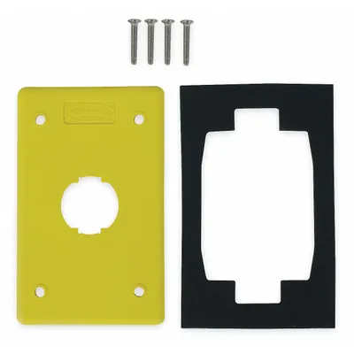 HUBBELL PREMISE WIRING HI114PY Harsh Environment Wall Plate - Harsh Environment Wall Plates