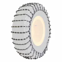PEWAG Square Link Tire Chain Assembly: Tire Chain, Skid Loaders, Nickel Manganese Alloy, Ladder (MPN USA2624S 10mm DS)