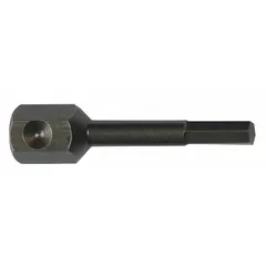 APEX hex impact bit with 9/16 in imperial hex head, standard length, and square drive. Impact rated for use with impact drivers in high-torque fastener driving applications. Sold as a 5-pack.