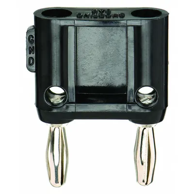 POMONA Double Banana Plug: 1 1/2 in Lg, Beryllium Copper, Polypropylene, 5,000 V Max Volt - Double Banana Plugs