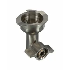 Stainless steel S42 adapter for connecting PPS series disposable cups to spray guns. Features a 3/8 in thread size and corrosion-resistant construction. Used in paint and coating applications for fluid transfer from cup to gun.
