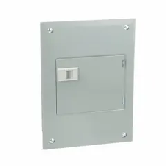 Indoor main lug load center for branch circuit distribution. Single-phase, 120/240V AC, 100A rating with 8 spaces and 10kA short-circuit current rating. Supports up to 8 tandem breakers. Includes flush cover.