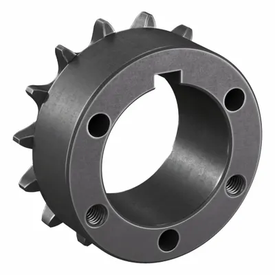 TSUBAKI Sprocket: For 50 Chain, 15 Teeth, 3.006 in Pitch Dia, 3.315 in Outside Dia - Size 50 Bushed-Bore Roller Chain Sprockets