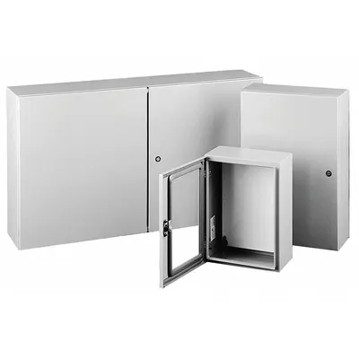 HOFFMAN Enclosure: Steel, 36 in x 24 in x 8 in, NEMA 12/13/4, Solid Cover, Hinged - Steel Washdown Enclosures