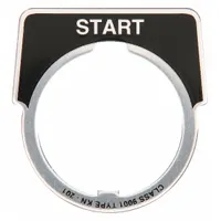 Legend Plate: 30 mm Panel Mounting Size, Half-Round, 1 3/4 in Overall Ht x 1 5/8 in Overall Wd (MPN 9001KN201)