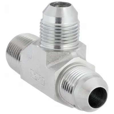 AEROQUIP 2028-4-4S NPTF-to-JIC Steel Hydraulic Hose Adapter - NPTF-to-JIC Steel Hydraulic Hose Adapters