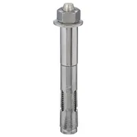 MKT FASTENING Sleeve Anchor: 2 1/4 in Overall Lg, 1/2 in Dia, 3/8"-16 Thread Size, Plain, Hex, 5 PK (MPN 1714SS0)