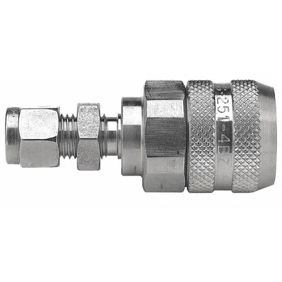 PARKER Hydraulic Quick Connect Hose Coupling: 1/4 in Coupling Size - Parker FET Series Hydraulic Quick-Connect Coupling Bodies