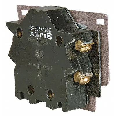 GE Auxiliary Contact Block: 1NO/1NC, 10 A Max Current (AC), Side Mount, Side-Mounted - GE Auxiliary Contacts