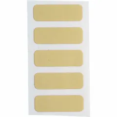 Polyimide label roll with permanent adhesive, measuring 61/64 in x 1/4 in. Designed for use with Brady IP Series printers. Suitable for industrial labeling applications requiring heat resistance and durability, such as circuit board and equipment identification.