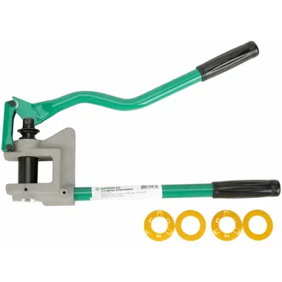 GREENLEE Metal Stud Punch: 20 in Overall Lg, 1 11/32 in Creates Hole Size - Stud Punches