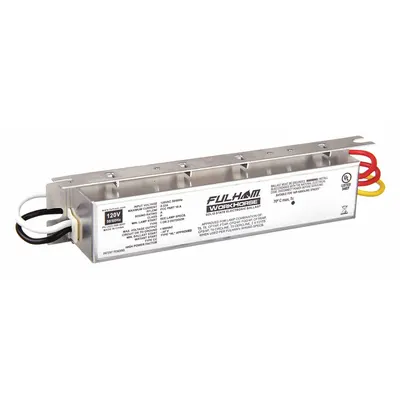 FULHAM Fluorescent Ballast: 120V AC, 1 Lamps Supported, 6 in Overall Lg - Instant Start Electronic Fluorescent Ballasts