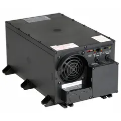 This single-unit inverter and battery charger converts 120V AC input to modified sine wave output for backup or off-grid power needs. Hardwired DC connection. Suitable for power conversion in control panels, telecom systems, and emergency lighting.