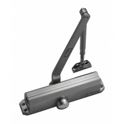PDQ Door Closer: Parallel Mounting Type, Grade 3 - Light Duty, Aluminum, 11 1/4 in Lg - Parallel Arm-Mount Door Closers