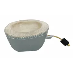 This cloth-housed lower hemispherical heating mantle from GLAS-COL is designed for controlled heating of round-bottom flasks in laboratory settings such as chemical synthesis, distillation, and reflux. It features a fiberglass cloth mantle with a maximum temperature of 400°C and a maximum wattage of 380 W. The unit includes a 4 ft 2-wire cord with locking connector and requires a separate controller (not included).