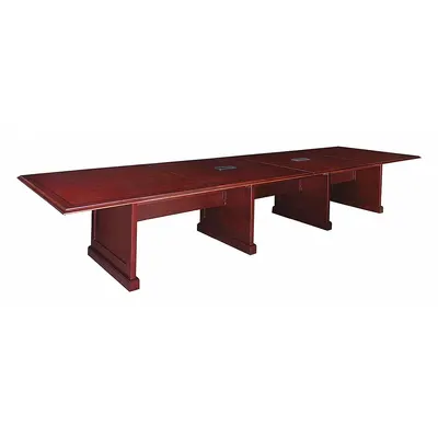 REGENCY Conference Table: Rectangle, Veneer, Mahogany, 192 in Overall Lg, 50 in Overall Wd - Rectangular Conference Tables