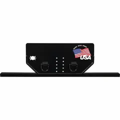 This hitch plate is a bottom bumper type designed for cab/chassis trucks and upfitters. With an overall length of 62 inches, it provides a mounting point for towing equipment on commercial vehicles. Suitable for fleet maintenance and vehicle upfitting applications.