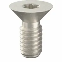 Tamper Resistant Screw: #8-32 Thread Size, 3/8 in Lg, Stainless Steel, Plain, Flat, 25 PK (MPN 91540)