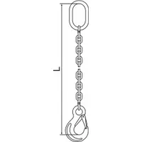 PEWAG Chain Sling: 3/16 in Chain Trade Size, 63 Chain Grade, Sling Hook, Stainless Steel, Fixed (MPN 5G63SOS/10)