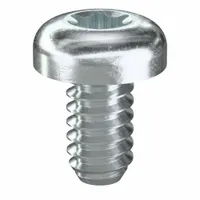 Machine Screw: #6-32 Thread Size, 1/4 in Lg, Steel, Zinc-Plated, Pan, Torx®/Star, 100 PK (MPN 480300)